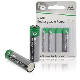 HQ Ladattava NiMH AA-akku 2000mAh 4-pakkaus