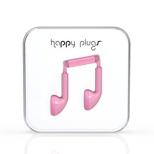 Happy Plugs Earbuds with Mic1 Pink