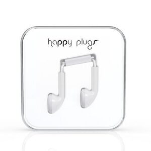 Happy Plugs Earbuds with Mic1 White