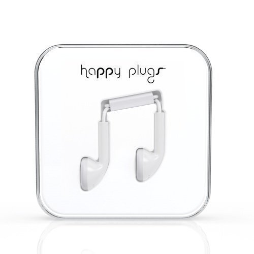 Happy Plugs Earbuds with Mic1 White