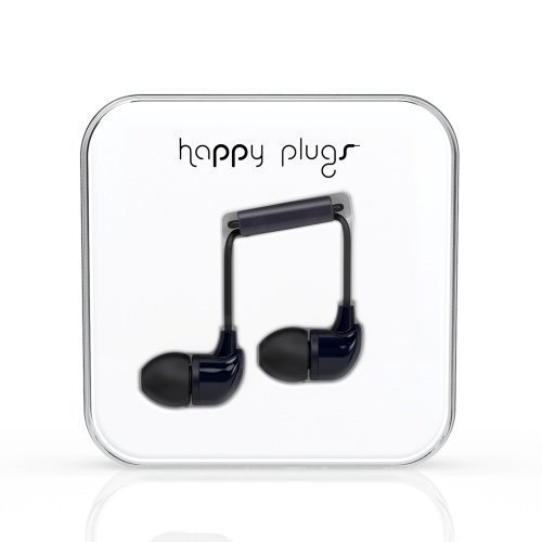 Happy Plugs In-Ear with Mic1 Black