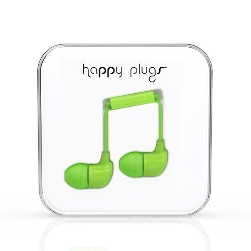 Happy Plugs In-Ear with Mic1 Green