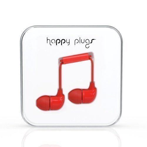 Happy Plugs In-Ear with Mic1 Red