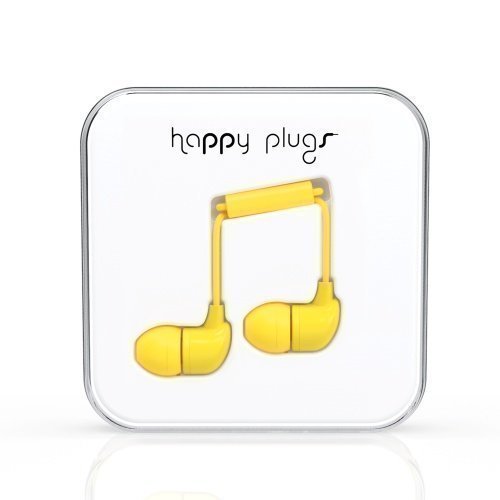 Happy Plugs In-Ear with Mic1 Yellow