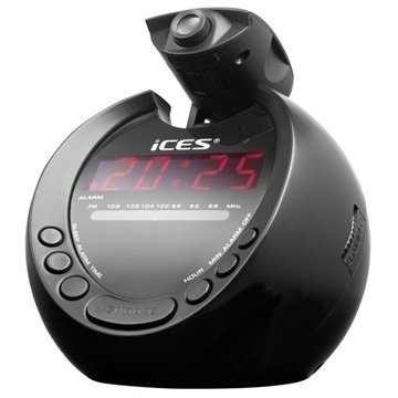 Ices ICRP-212 Herätyskelloradio Musta