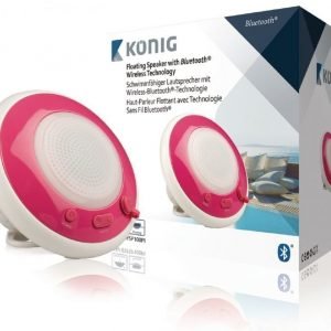 Kelluva Bluetooth-kaiutin vedenkestävä vaaleanpunainen