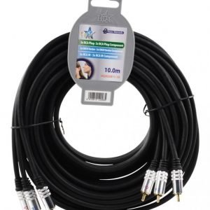 Komponentti video johto 3x RCA uros - 3x RCA uros 10.0 m