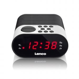 Lenco Cr-07 Fm Kelloradio Led Näytöllä Valkoinen