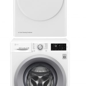 Lg Q4j5tn4w Pesukone 8 Kg + Rc80u2av0w Lämpöpumppukuivausrumpu 8 Kg