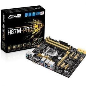 Mainboard-Socket-1150 Asus H87M-PRO Intel H87 4xDDR3 CrossFireX Socket 1150 mATX