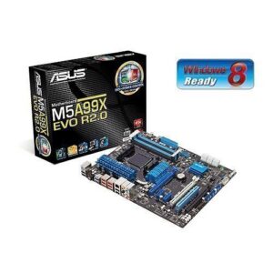 Mainboard-Socket-AM3 Asus M5A99X EVO R2.0 AMD 990FX 4xDDR3 SLI CrossFireX Socket AM3+ ATX