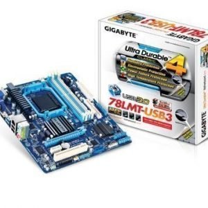 Mainboard-Socket-AM3 Gigabyte GA-78LMT-USB3 AMD 760G 4xDDR3 Socket AM3+ mATX