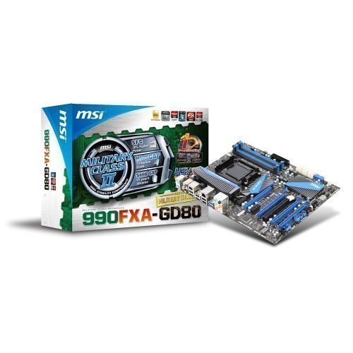 Mainboard-Socket-AM3 MSI 990FXA-GD80 AMD 990FXA 4xDDR3 SLI CrossFireX Socket AM3+ ATX