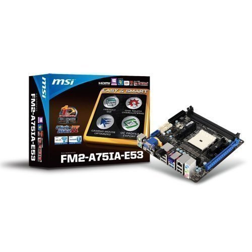 Mainboard-Socket-FM2 MSI FM2-A75IA-E53 AMD A75 2xDDR3 Socket FM2 mITX