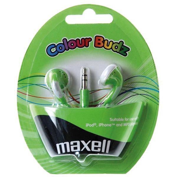 Maxell Colour Budz nappikuulokkeet vihreä