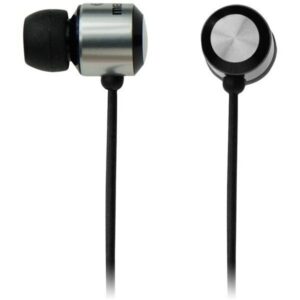 Maxell Metallics Chrome - nappikuulokkeet alumiini hopea/musta