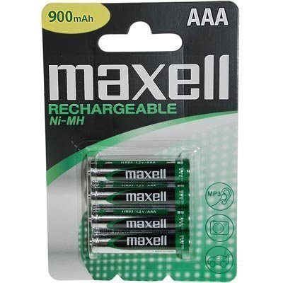 Maxell ladattavat paristot AAA(LR03) 4-pakkaus Ni-MH 900mAh 1 2V
