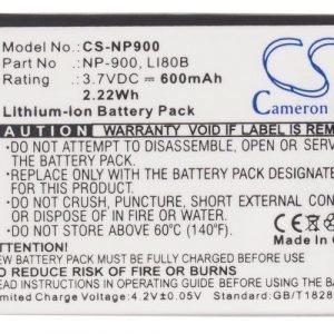 Minolta NP-900 02491-0015-00 BATS4 02491-0037-00 yhteensopiva akku 600 mAh