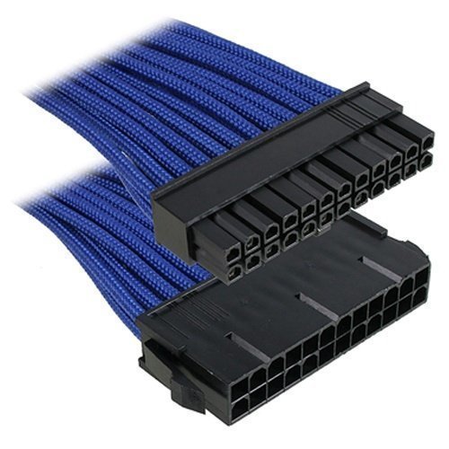 Modding-Acc BitFenix 24-Pin ATX Extension 30cm Sleeved Blue/Black
