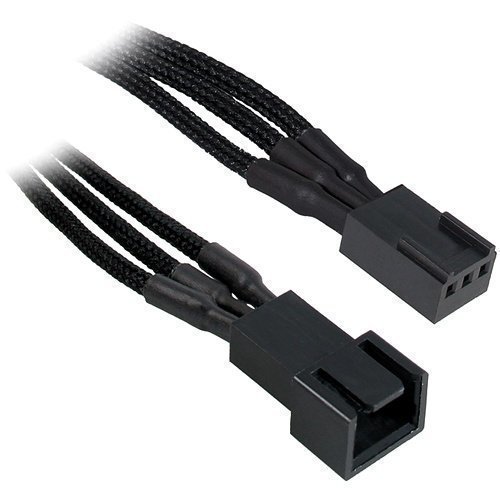 Modding-Acc BitFenix 3-Pin Extension 60cm Sleeved Black/Black