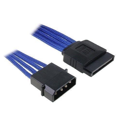 Modding-Acc BitFenix Molex -> SATA 45cm Sleeved Blue/Black