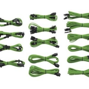 Modding-Acc Corsair 1200/860/760 Professional sleeved cables KIT Type3 Generation2 Green