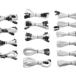 Modding-Acc Corsair 1200/860/760 Professional sleeved cables KIT Type3 Generation2 White