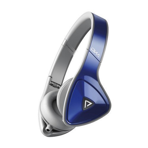 Monster DNA Headphones Cobalt Blue Over Light Grey On-Ear