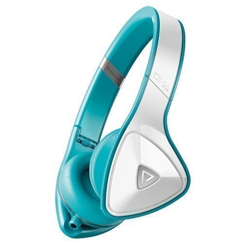 Monster DNA Headphones White Over Teal On-Ear