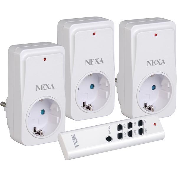 Nexa kauko-ohjattu virrankatkaisija 3x1500W/230V maad learning code