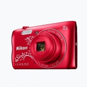 Nikon Coolpix A300 Punainen Jossa Kuvio Kamera