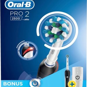 Oral-B Pro2500 Cross Action Black Sähköhammasharja + Travel Case