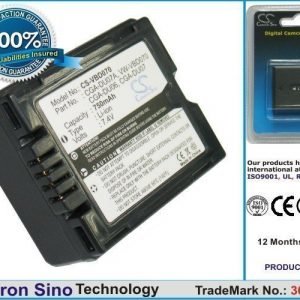 Panasonic CGA-DU06 CGA-DU07 CGA-DU07A CGR-DU07 VW-VBD070 CGA-DU06A/1B CGA-DU07A/1B VW-VBD060 CGA-DU06S yhteensopiva akku 750 mAh