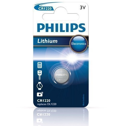 Philips 3V CR1220 Lithium Cell 1-pack