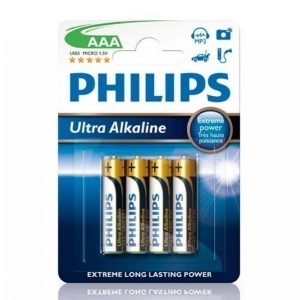 Philips Ultra Alkaline Aaa Paristot 4-Pakkaus