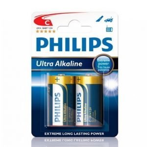 Philips Ultra Alkaline C Lr14 Paristot 2-Pakkaus