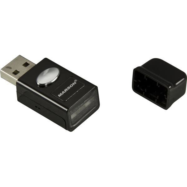 Pieni viivakoodinlukija lasertekniikalla 1D USB musta