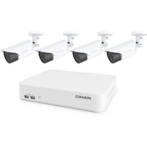 QIHAN NVR-kit paikka 3 5 SATA-kiintolevylle 4x1080p HDMI/VGA valk"