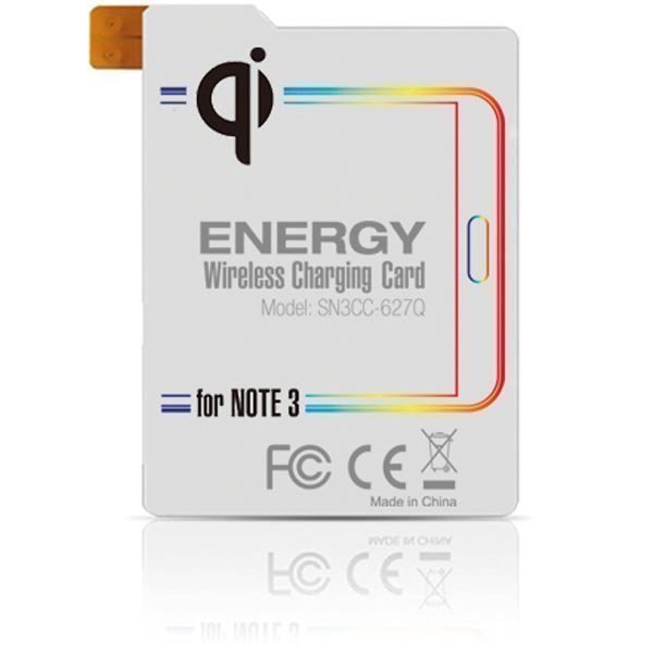 Qi Energy Card Samsung Galaxy Note 3 puhelimen langattomaan lataukseen