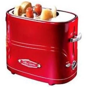 Retro Line Hot Dog Popup Paahdin Punainen / Kromi 650 W