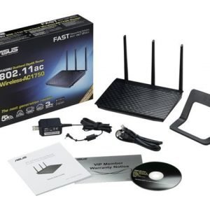 Router Asus RT-AC66U 802.11ac Dual-Band Wireless-AC1750 Gigabit Router