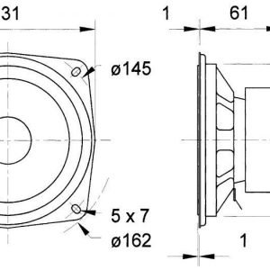 SC13 hifi kaiutin 13 cm 8 Ohm