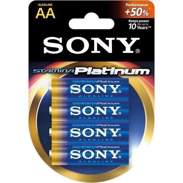 SONY Stamina Platinum LR06 / AA alkaaliparistot 1 5V 4-pakkaus