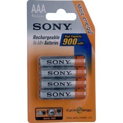 SONY ladattavat NiMh AAA-paristot (LR03) 900 mAh 4-pakkaus