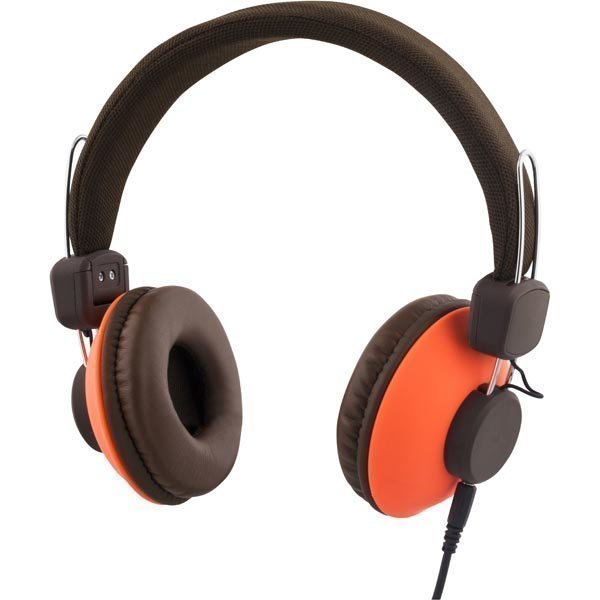 STREETZ Headset mikrofonilla vastuauspainike 1 3m ruskea/oranssi