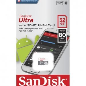 Sandisk Micro Sdhc Ultra 32g 80 Mb/S Muistikortti