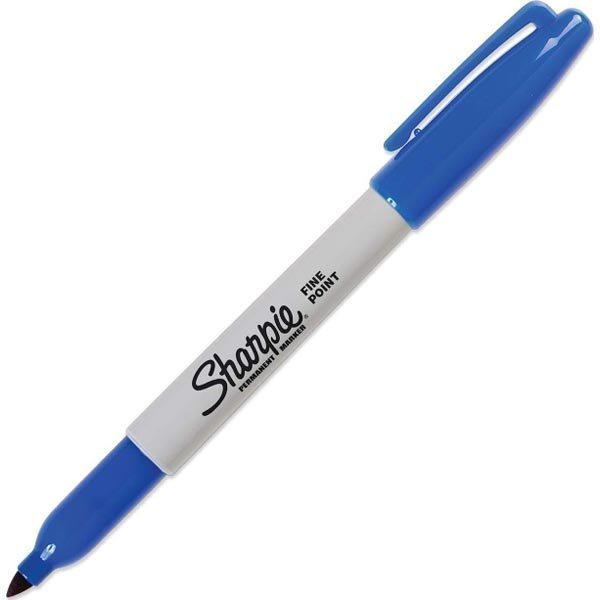 Sharpie merkkauskynä fine 12 kpl sininen