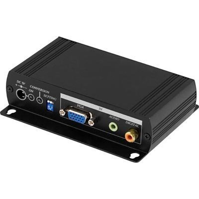 Signaalinmuuntaja VGA - HDMI ääni 1080p