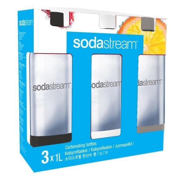 Sodastream 1 L Hiilihapotuspullot 3 Kpl