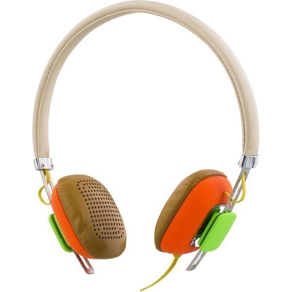 Streetz headset mic vastauspainike 1 3m kaapeli valkoinen/oranssi